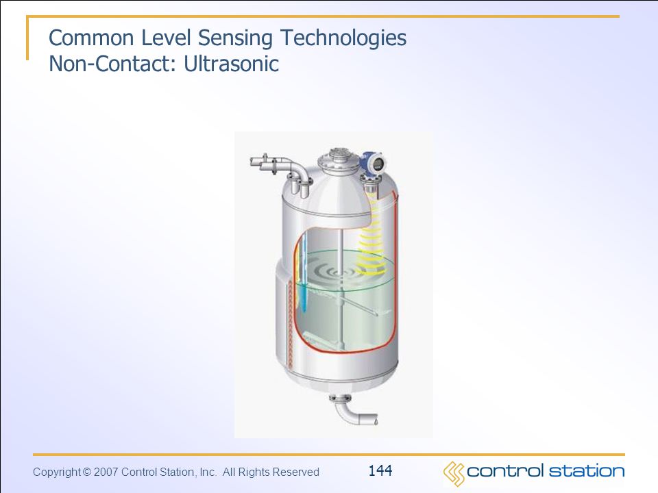 Common Level Sensing Technologies Non-Contact: Ultrasonic