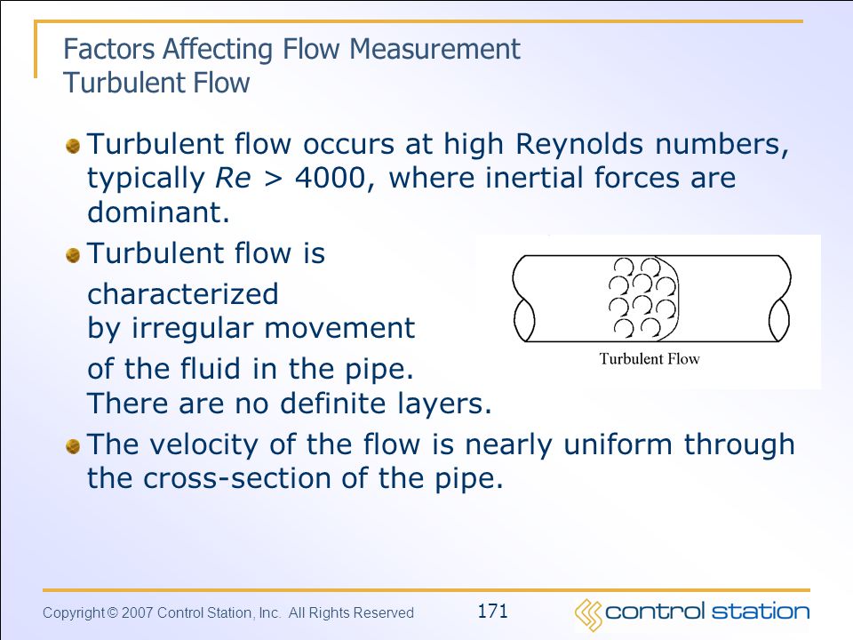 Factors Affecting Flow Measurement Turbulent Flow