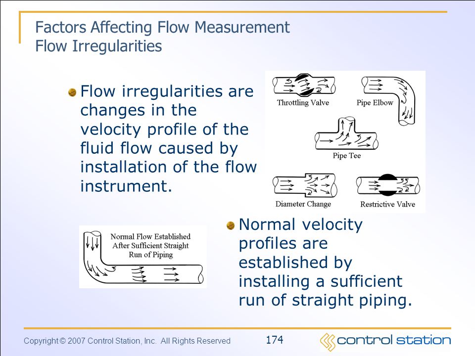 Factors Affecting Flow Measurement Flow Irregularities