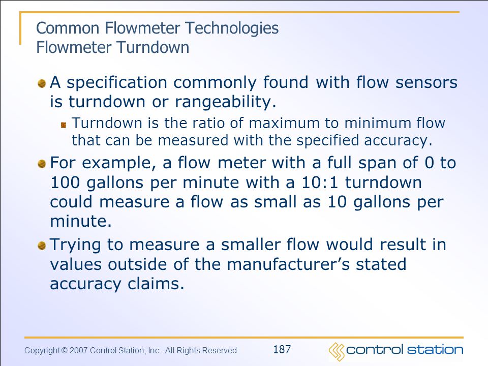 Common Flowmeter Technologies Flowmeter Turndown