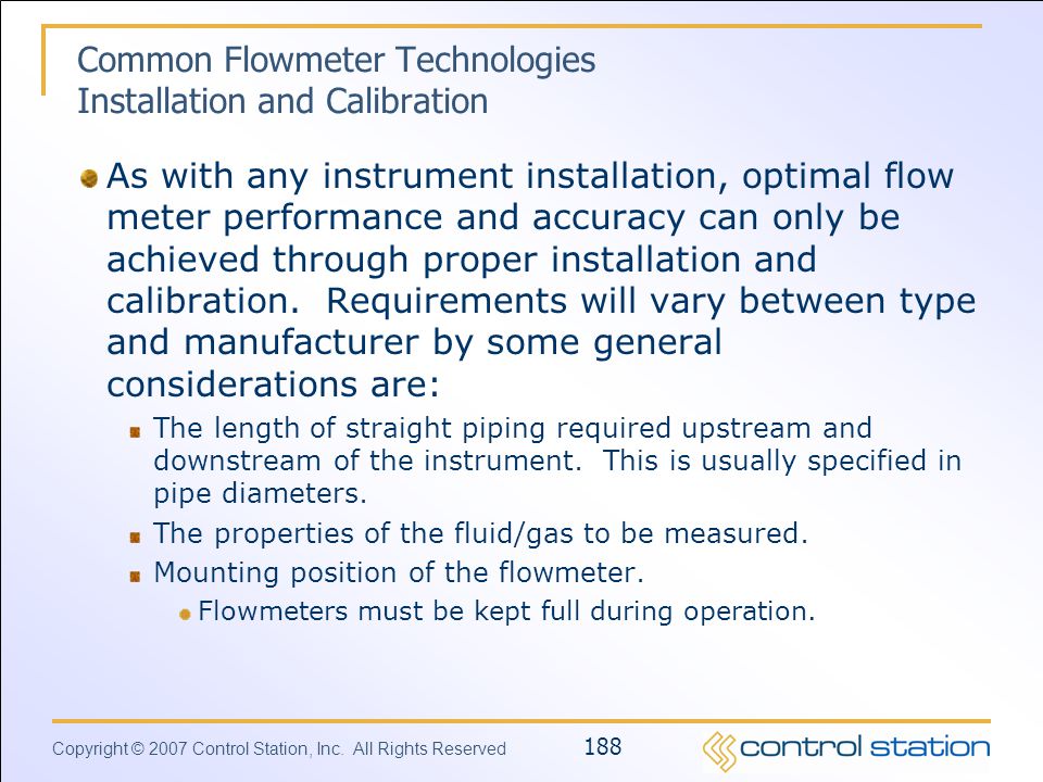 Common Flowmeter Technologies Installation and Calibration