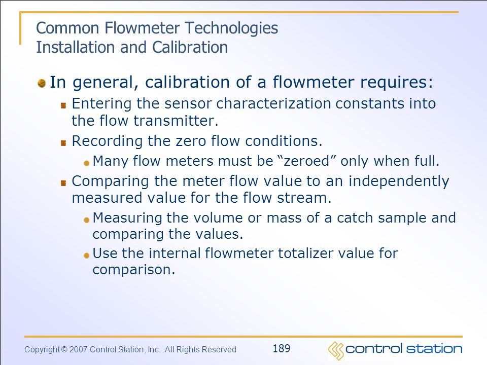 Common Flowmeter Technologies Installation and Calibration