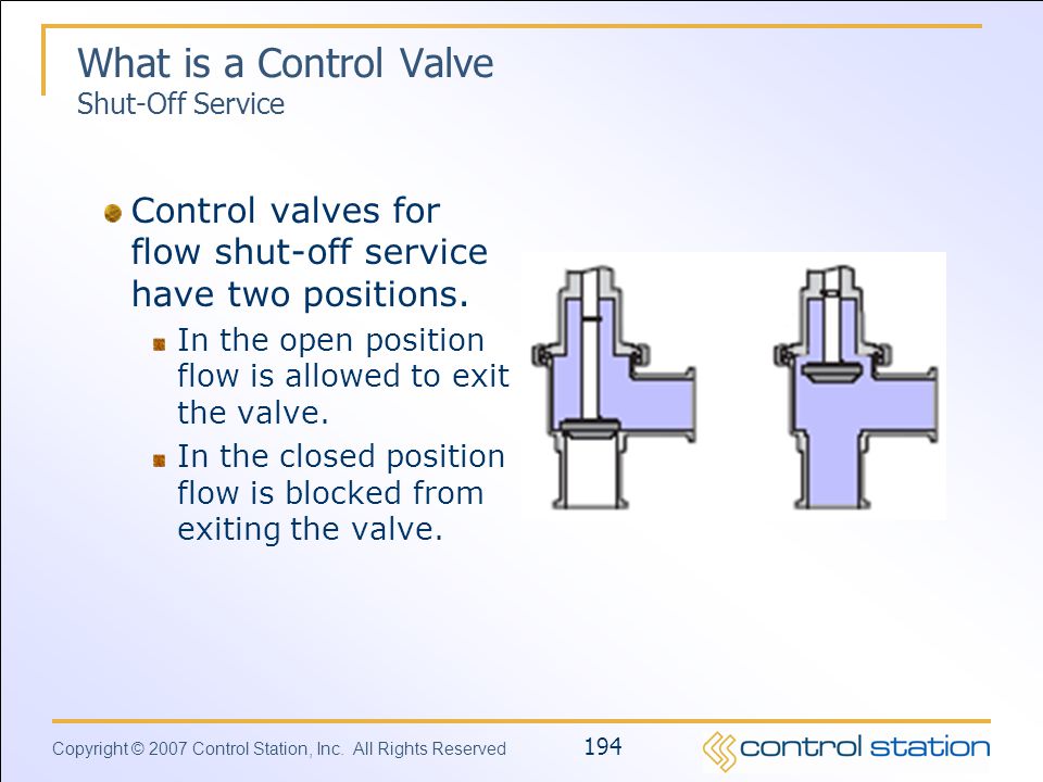 What is a Control Valve Shut-Off Service
