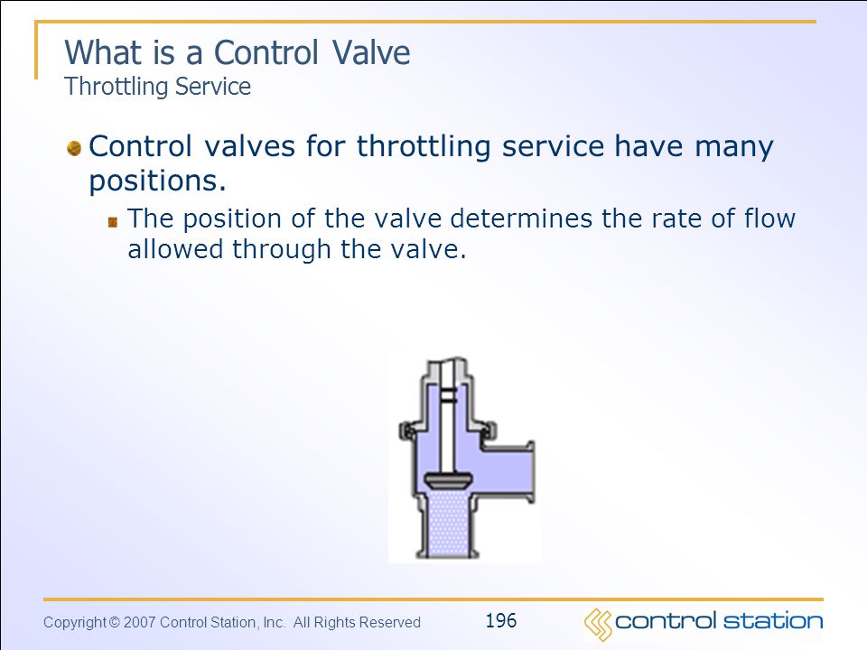 What is a Control Valve Throttling Service
