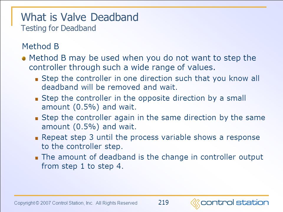 What is Valve Deadband Testing for Deadband