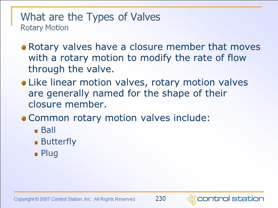 What are the Types of Valves Rotary Motion