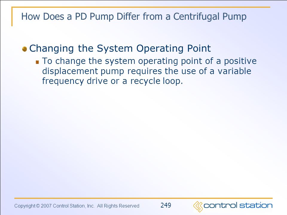 How Does a PD Pump Differ from a Centrifugal Pump
