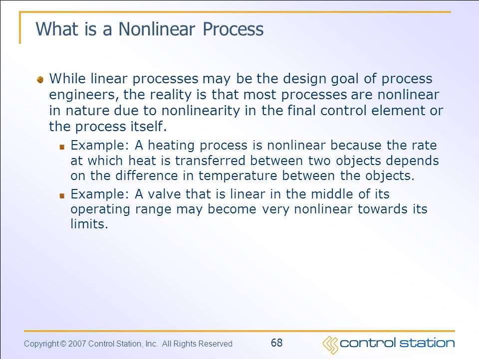 What is a Nonlinear Process