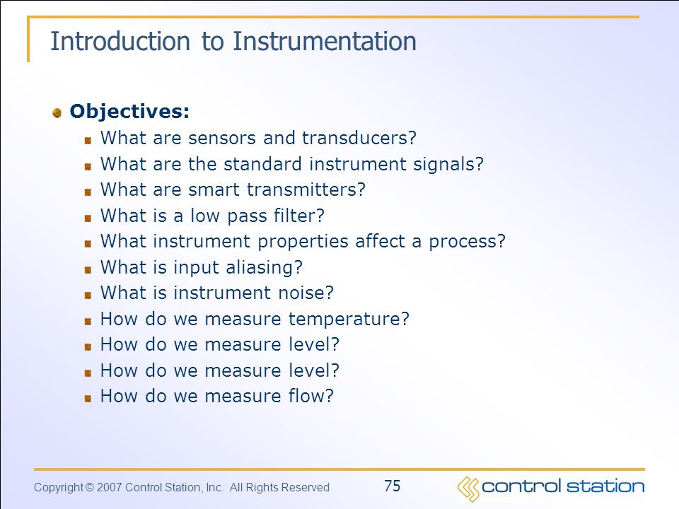 Introduction to Instrumentation