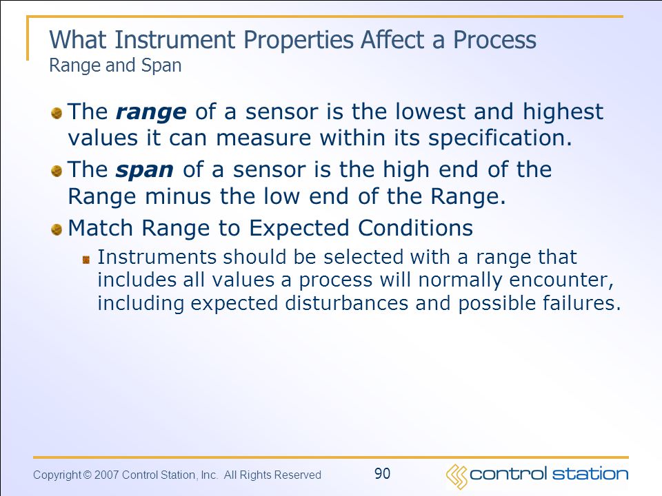 What Instrument Properties Affect a Process Range and Span