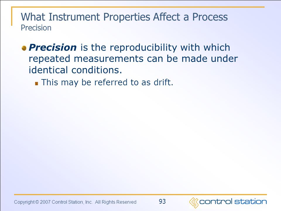 What Instrument Properties Affect a Process Precision