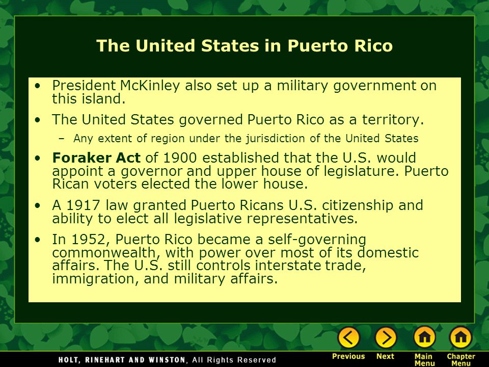 The United States in Puerto Rico