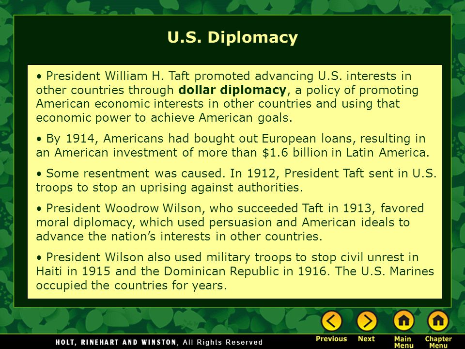 U.S. Diplomacy