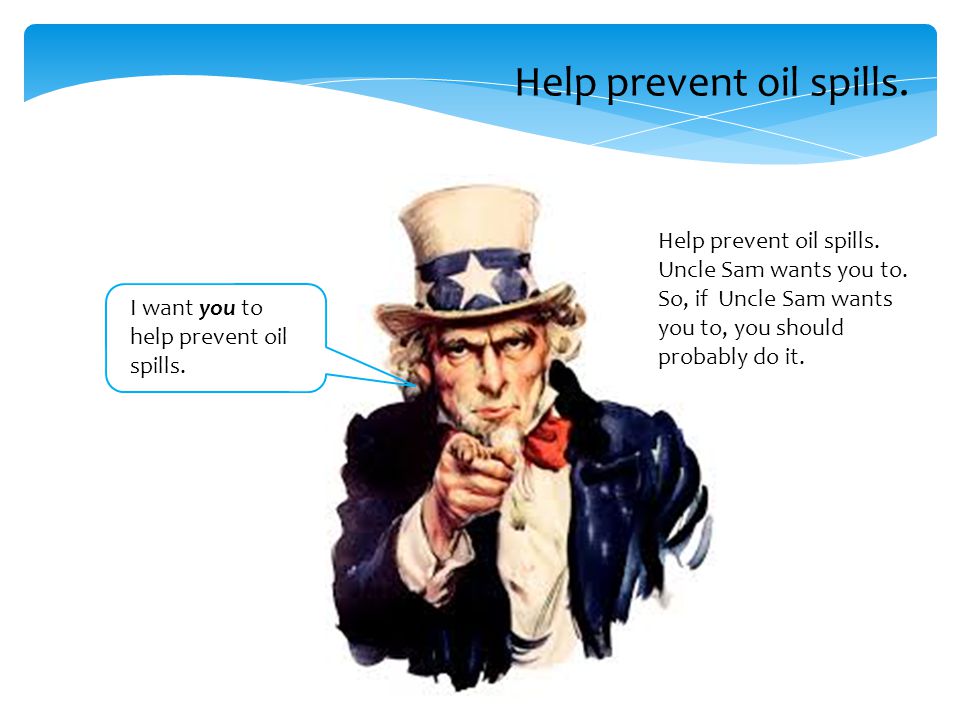 Help prevent oil spills.