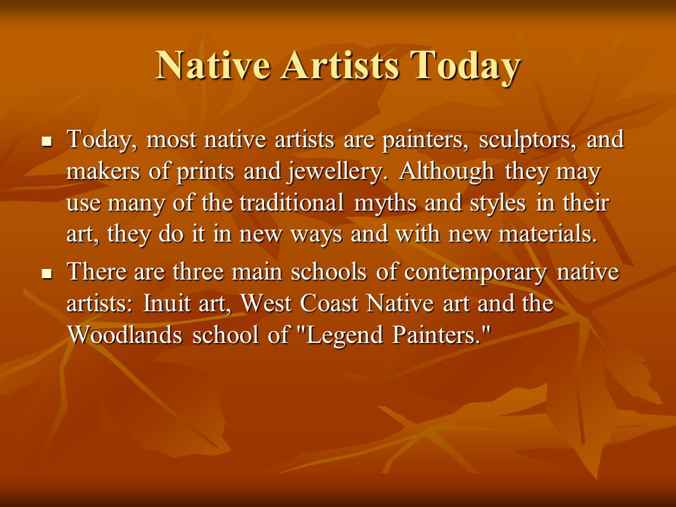 Native Artists Today