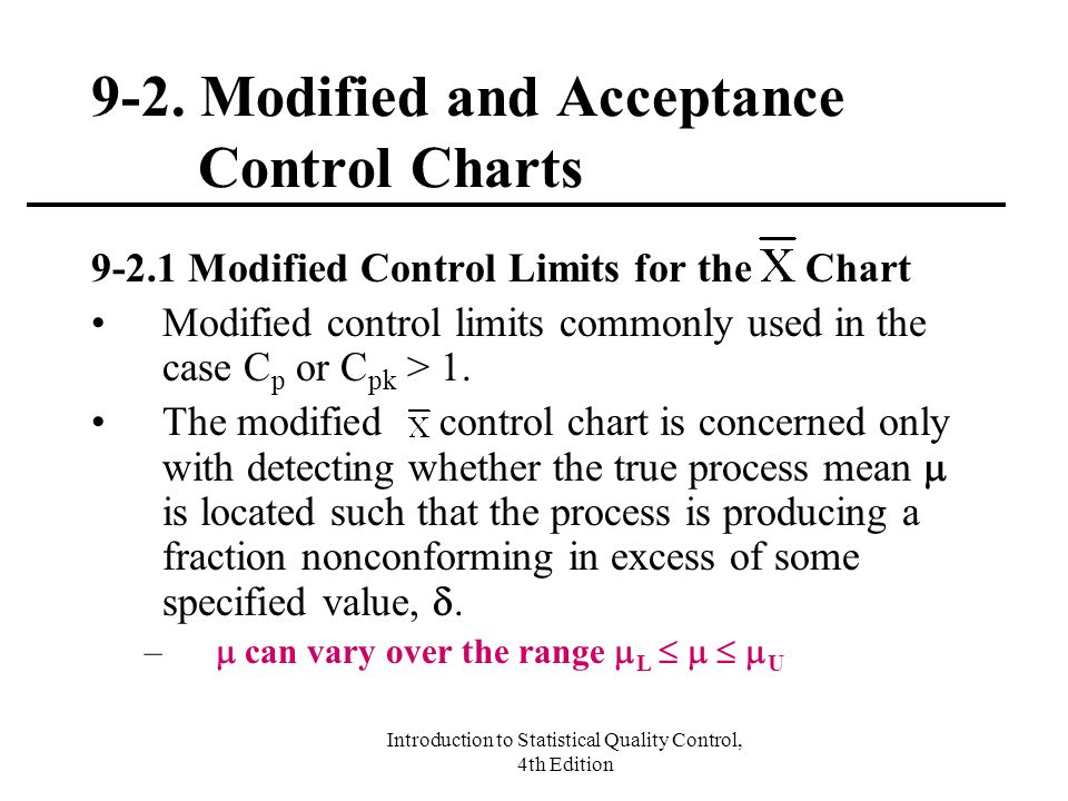 Modified Control Chart
