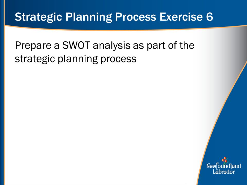 Strategic Planning Process Exercise 6