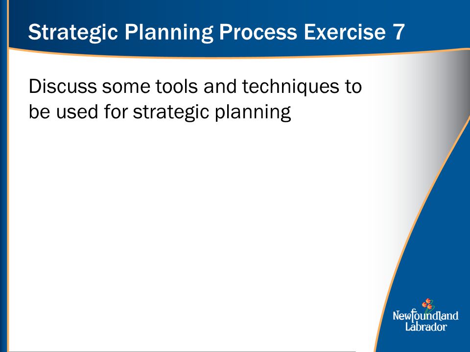 Strategic Planning Process Exercise 7