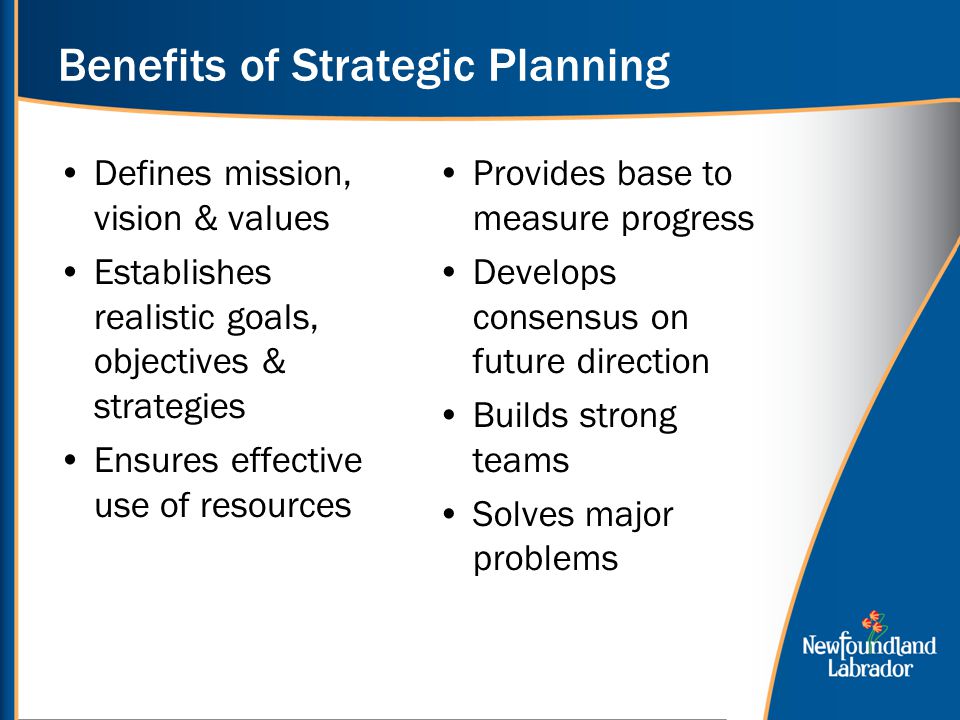 Benefits of Strategic Planning