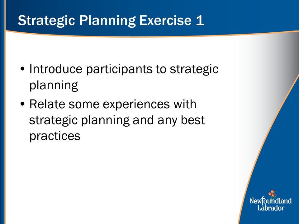 Strategic Planning Exercise 1