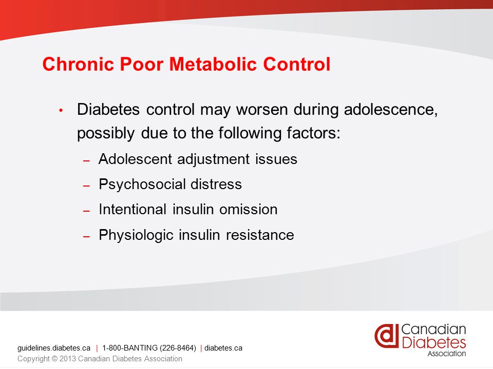 Chronic Poor Metabolic Control