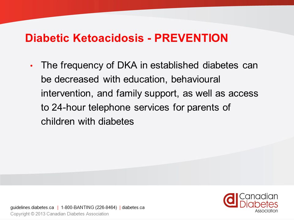 Diabetic Ketoacidosis - PREVENTION
