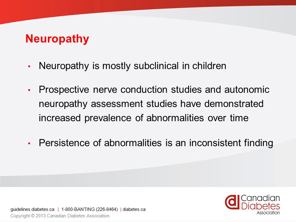 Neuropathy Neuropathy is mostly subclinical in children