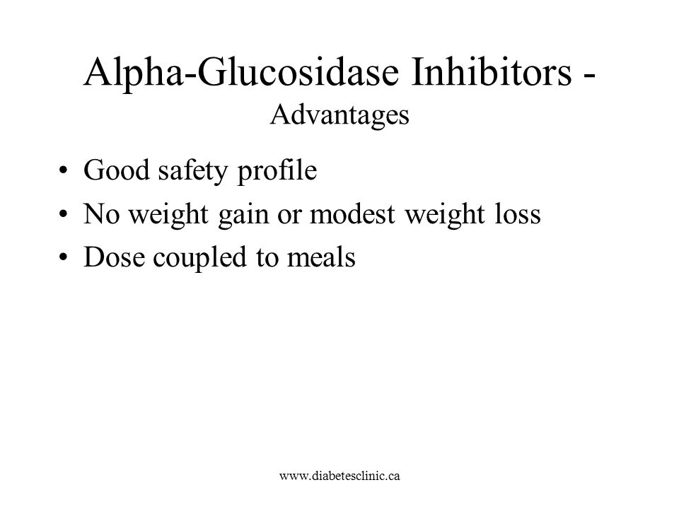 Alpha-Glucosidase Inhibitors - Advantages
