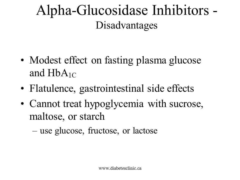 Alpha-Glucosidase Inhibitors - Disadvantages
