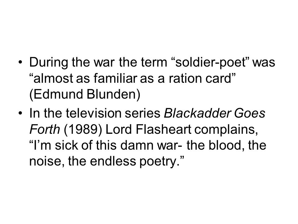 World War I Poetry At The Going Down Of The Sun And In The Morning Ppt Download