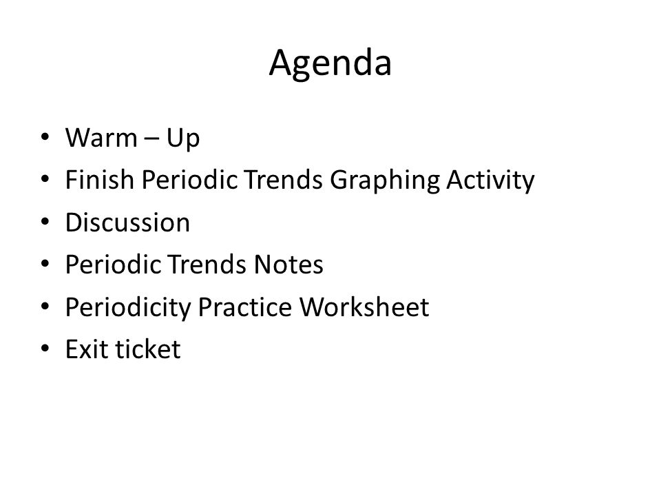 Periodic Trends Analysis Cont. - ppt download