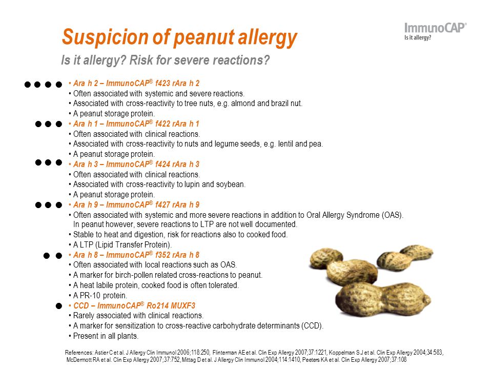Nut Allergy Cross Reactivity Chart