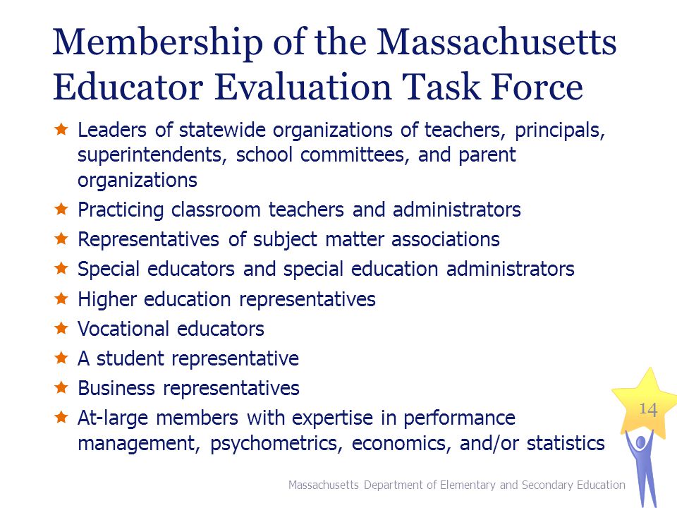 Membership of the Massachusetts Educator Evaluation Task Force