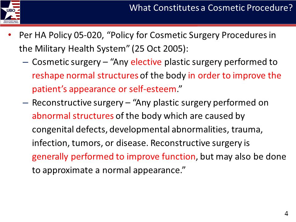 What Constitutes a Cosmetic Procedure
