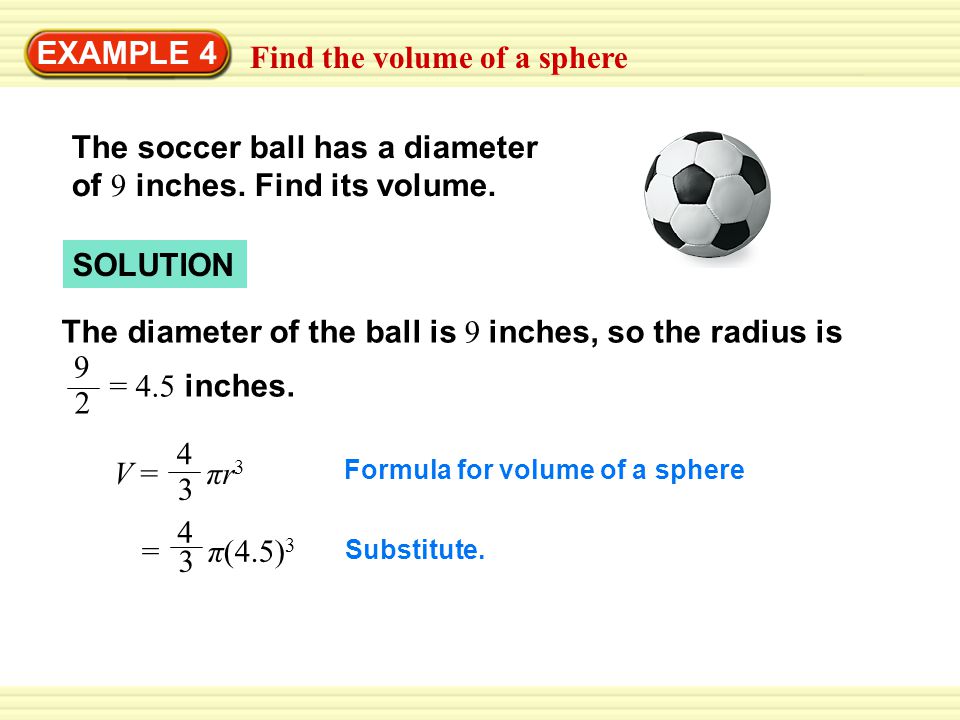 Find the volume of a sphere