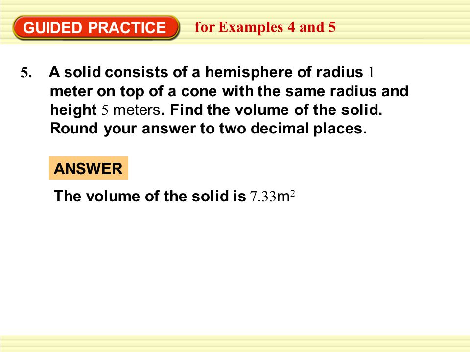 GUIDED PRACTICE for Examples 4 and 5.
