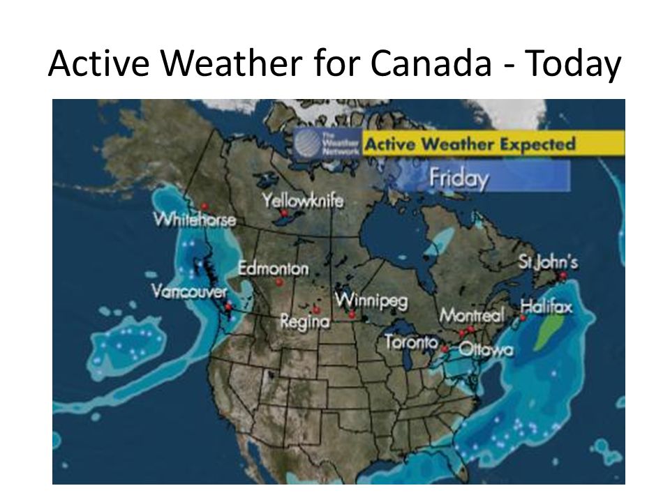 Active Weather for Canada - Today