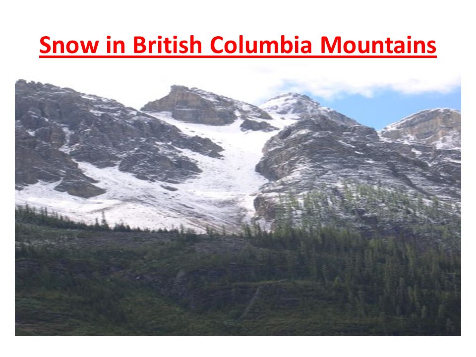 Snow in British Columbia Mountains