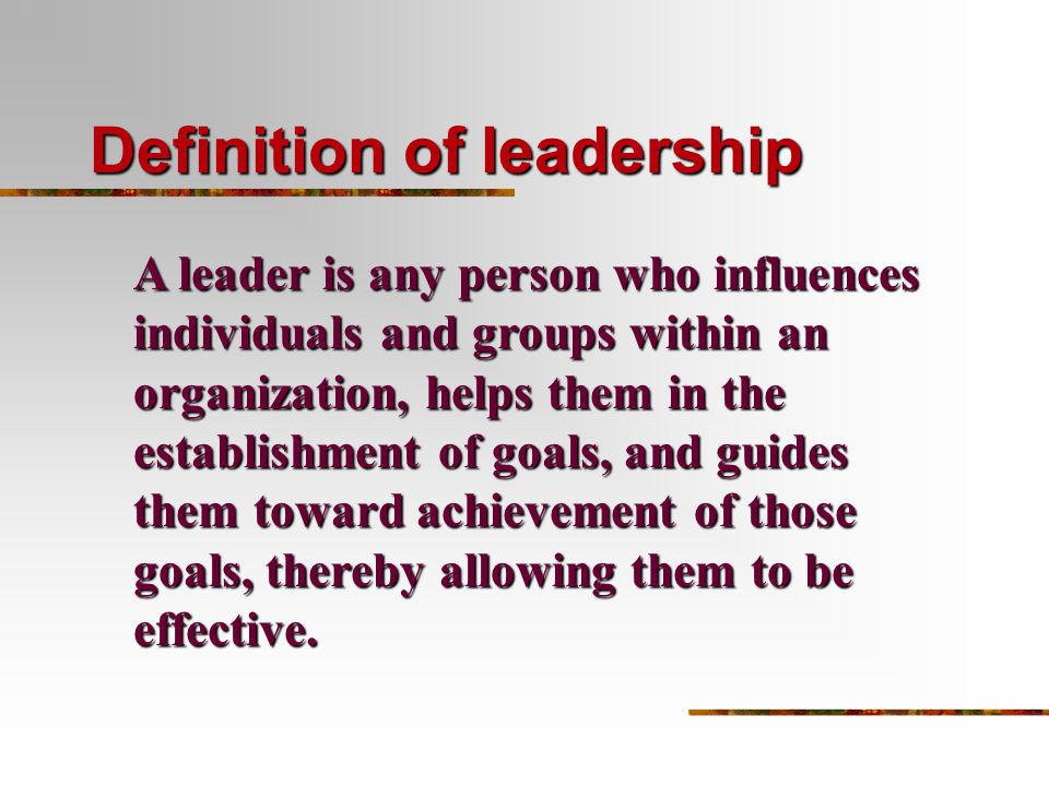 definition of a good leader