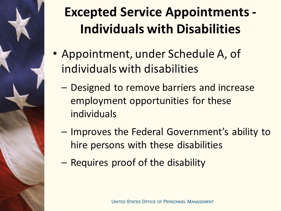 Excepted Service Appointments - Individuals with Disabilities