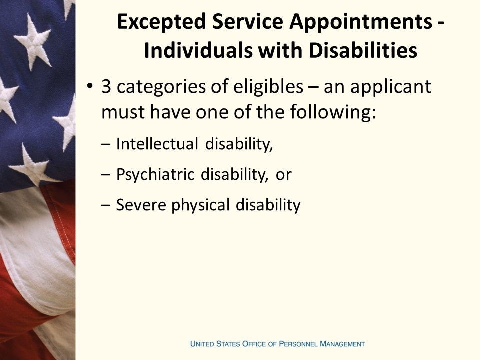Excepted Service Appointments - Individuals with Disabilities