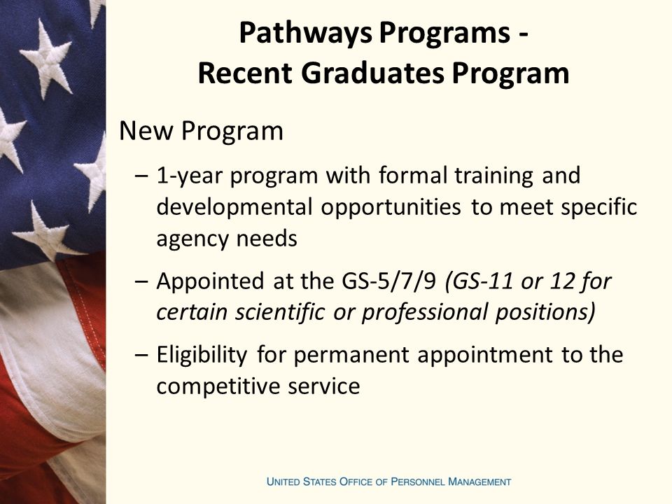 Pathways Programs - Recent Graduates Program