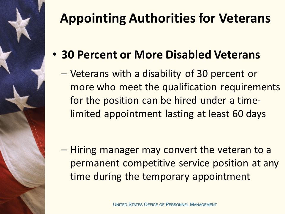 Appointing Authorities for Veterans