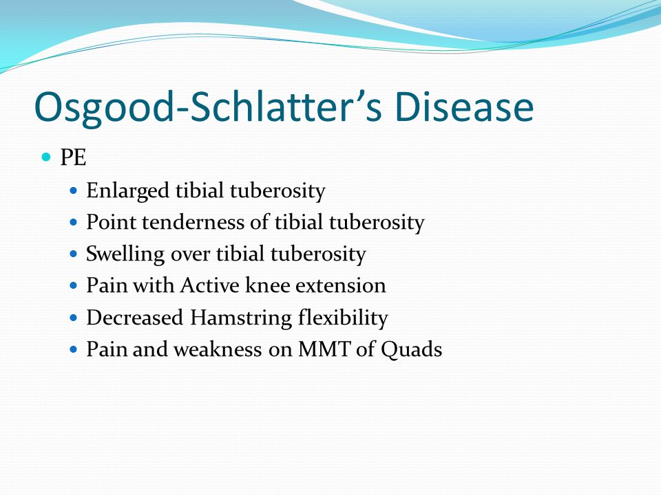 Osgood-Schlatter’s Disease