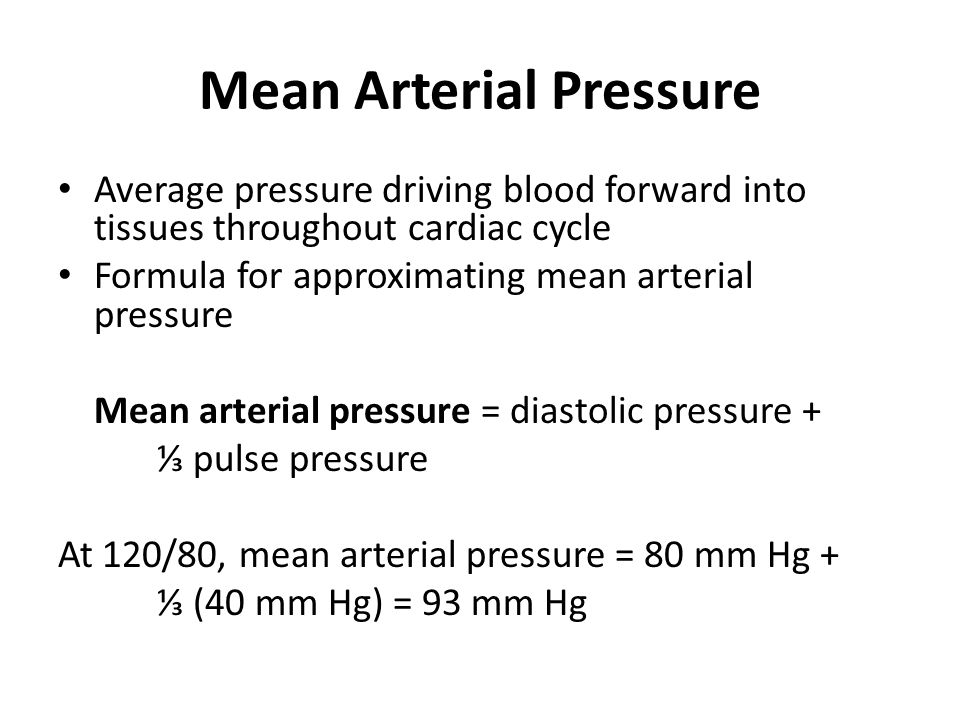 Normal Value For Mean Arterial Pressure Regulation Of Blood Pressure - Ppt Video Online Download