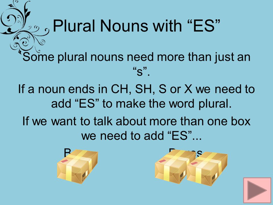 Plural Nouns with ES