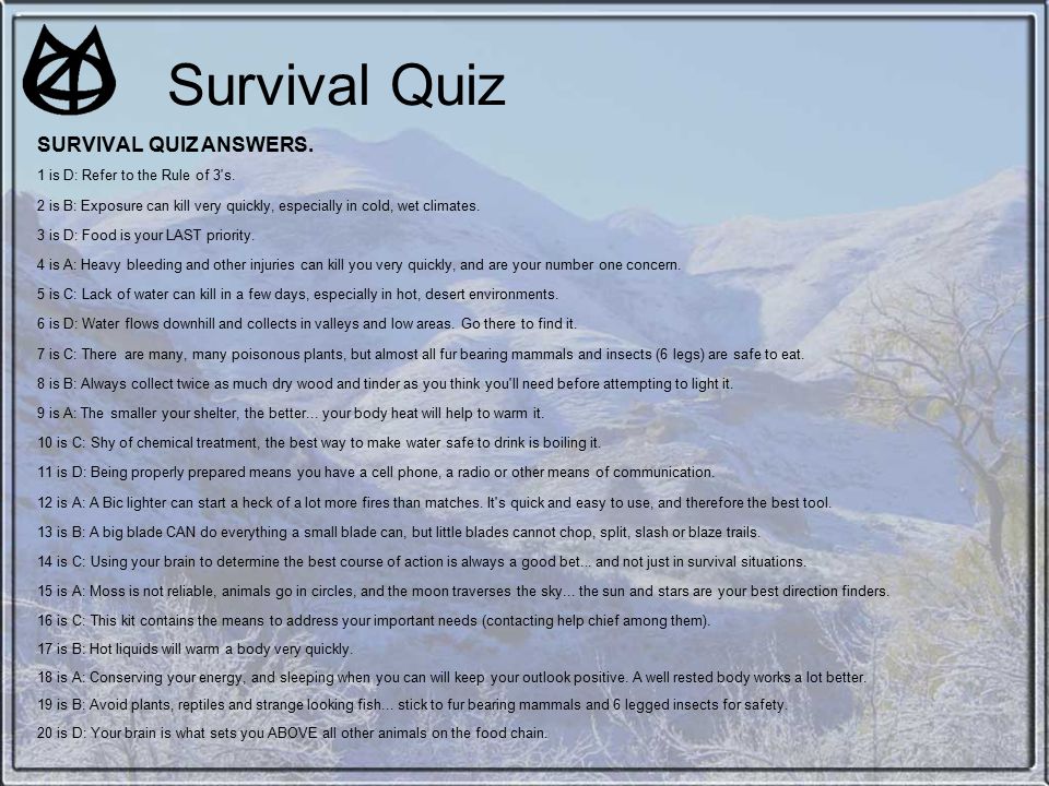 M40 Wilderness Survival Course For Boy Scouts Ppt Download