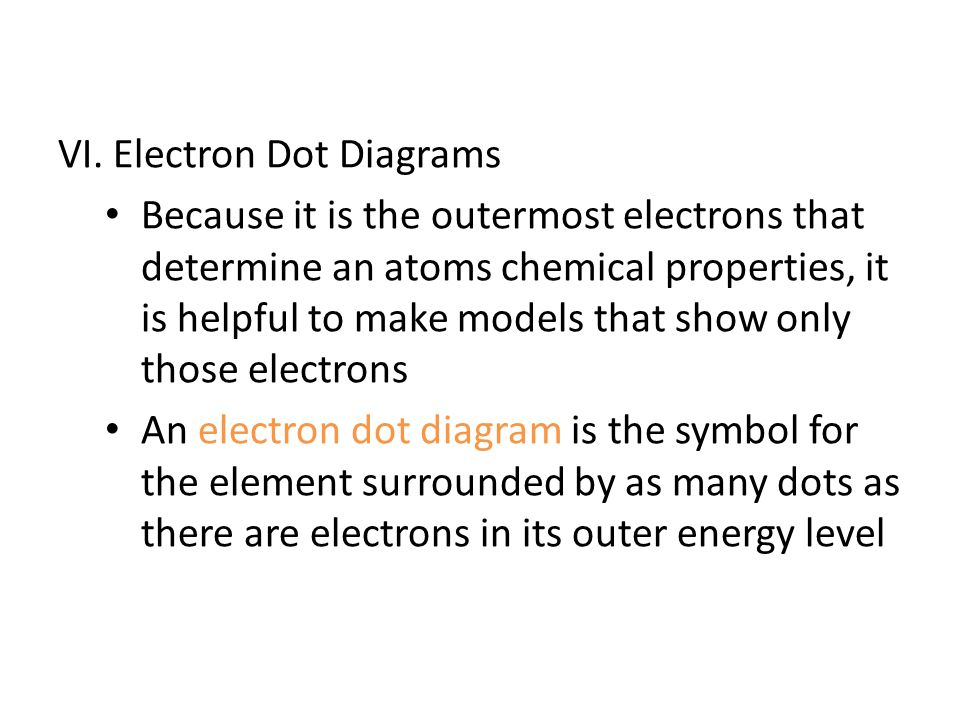 VI. Electron Dot Diagrams