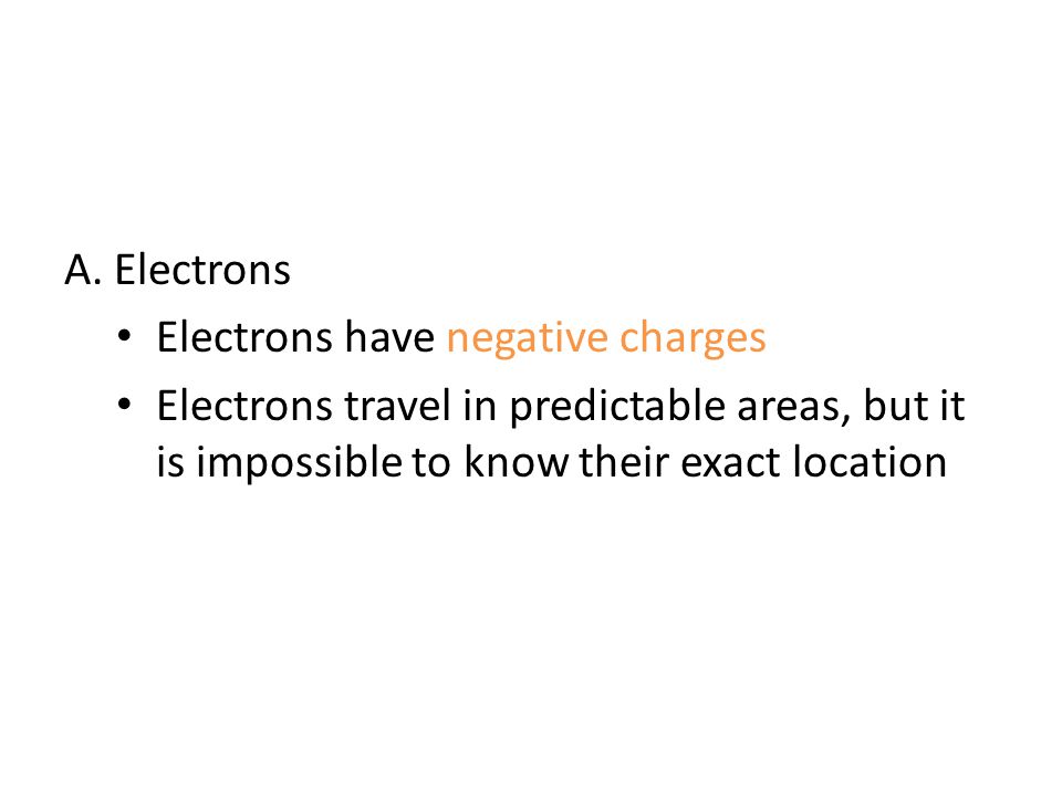 A. Electrons Electrons have negative charges.