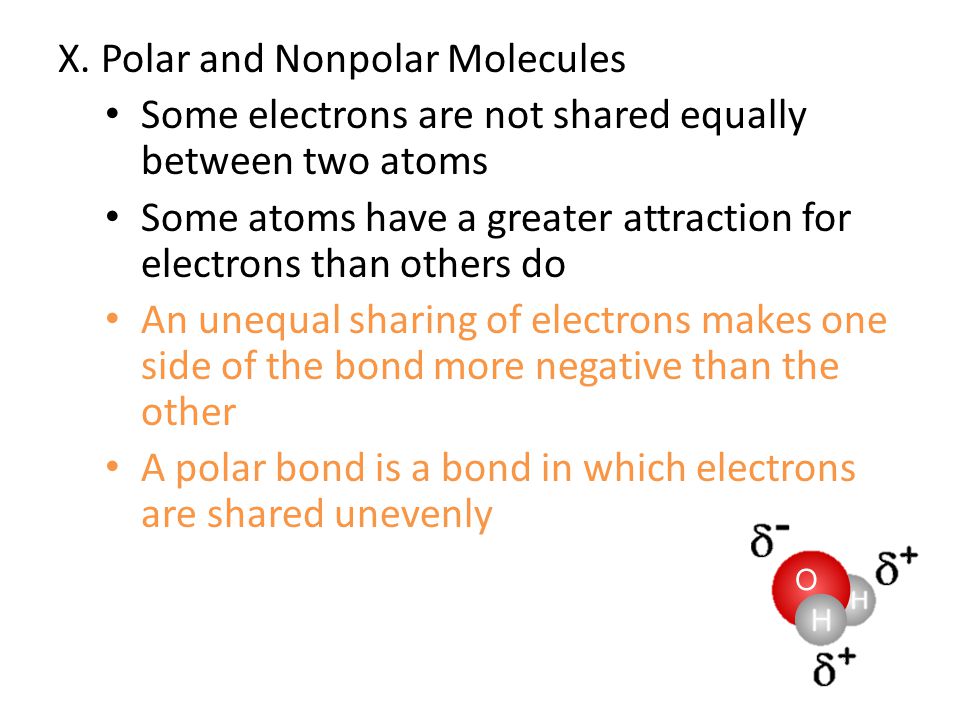 X. Polar and Nonpolar Molecules